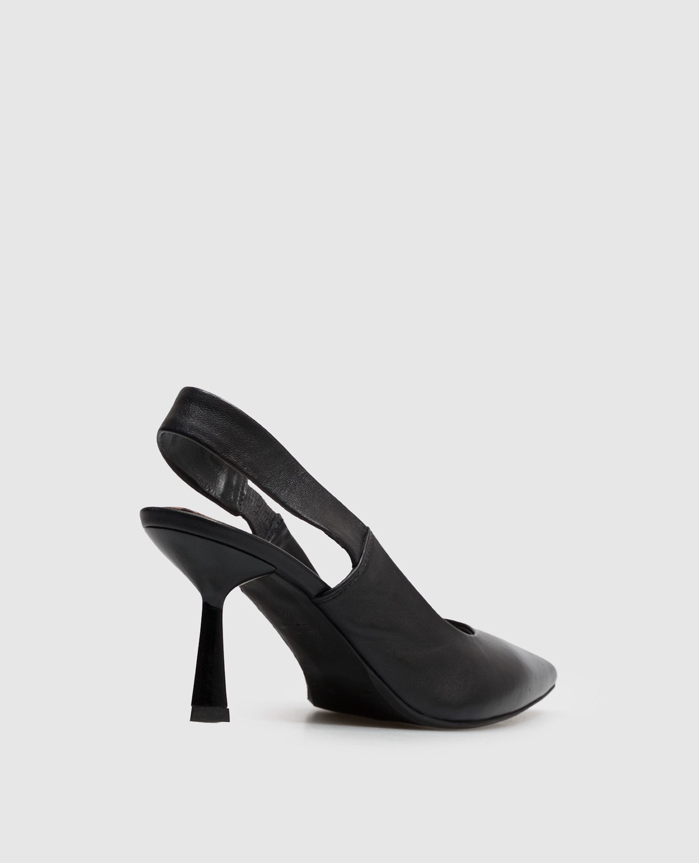 Black leather slingbacks Alla AGL 3