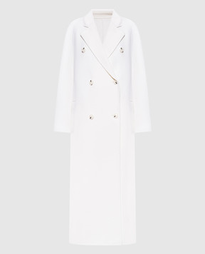 Loulou de Saison IRVIN double-breasted coat in ivory wool and cashmere IRVIN