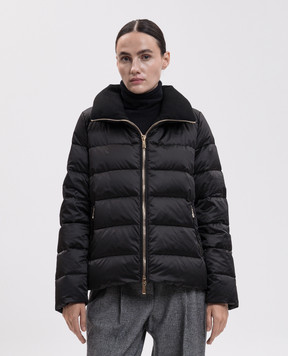 MooRER Black down jacket ARGENTEA ARGENTEASE3