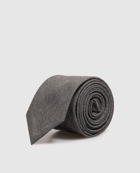 Thom Browne Gray wool tie FNL029A00626