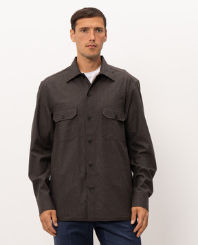 Stefano Ricci Brown cashmere shirt SP008452CEA01T