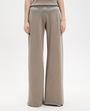 Off-White Brown Spray sweatpants 2CH027S26FLE001