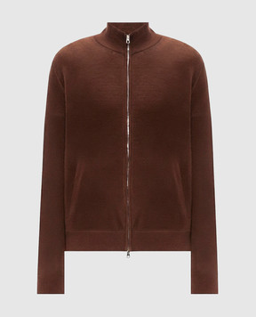 Brett Johnson Brown cashmere and silk cardigan FW26K41LPROTER