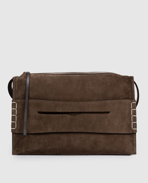 JW Anderson Brown Suede Loafer Bag HB0749LA0364m