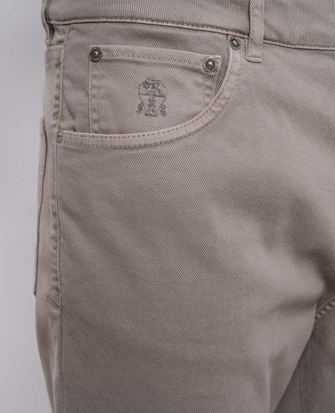 

Grey jeans with logo patch Brunello Cucinelli