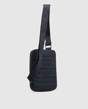 Stefano Ricci Blue nubuck sling bag ND200SRPSNS
