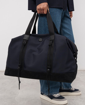 Moncler Blue Tech Duffle Travel Bag L109A5G00001M7835