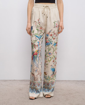 Etro Beige printed pants WREA007299SPSI6