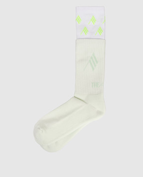 The Attico Green long socks with logo 260WAK00024CCC132AA