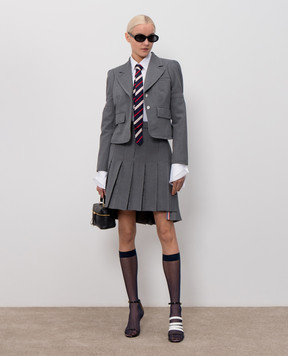 Thom Browne White shirt with logo patch FLR005OF1004