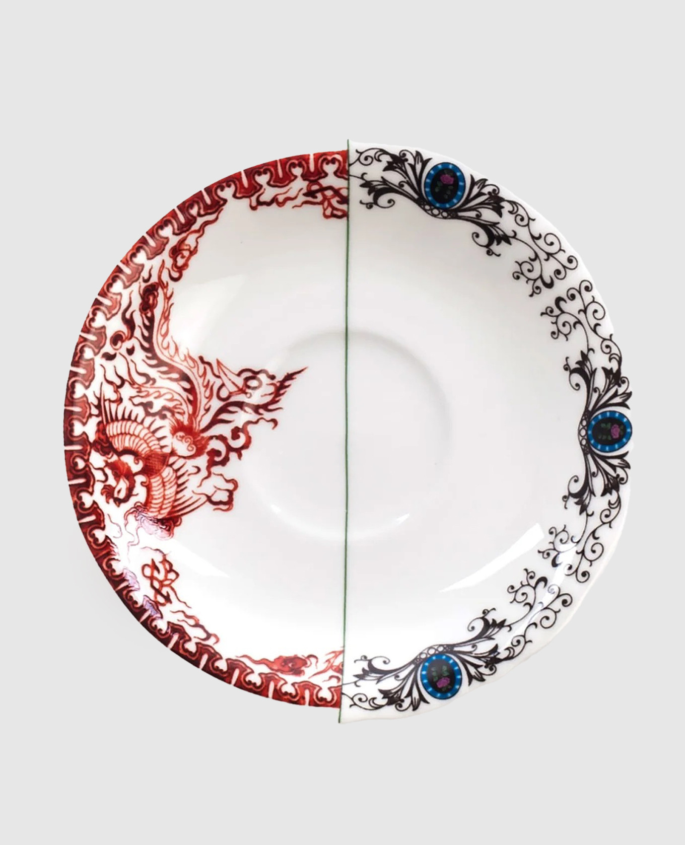 White porcelain Zora tea cup with saucer