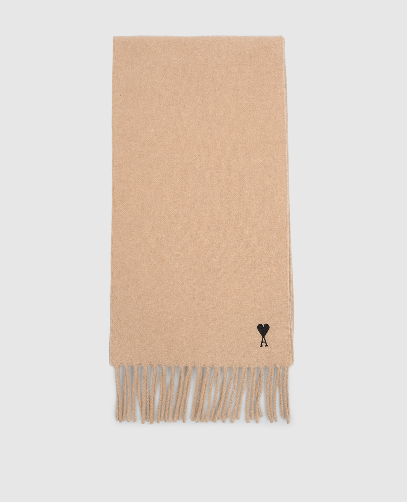 Beige wool scarf