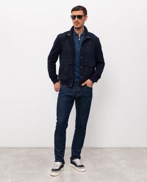 Canali Blue combination jacket LE00298O70491