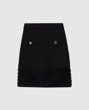 Twinset Black skirt with wool 262AP3033