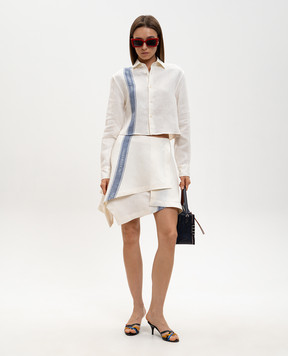 JW Anderson Ivory linen layered skirt SK0205PG1898