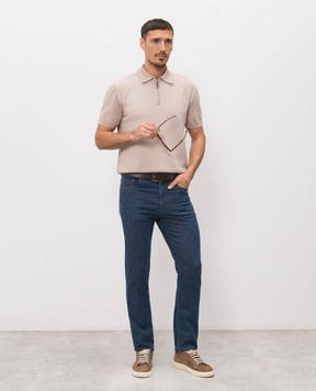 Canali Beige cotton polo shirt MK02461C0454