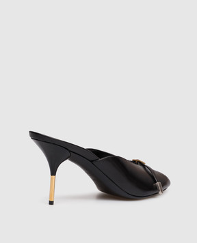 Versace Nyx black leather mules 10241341A17282