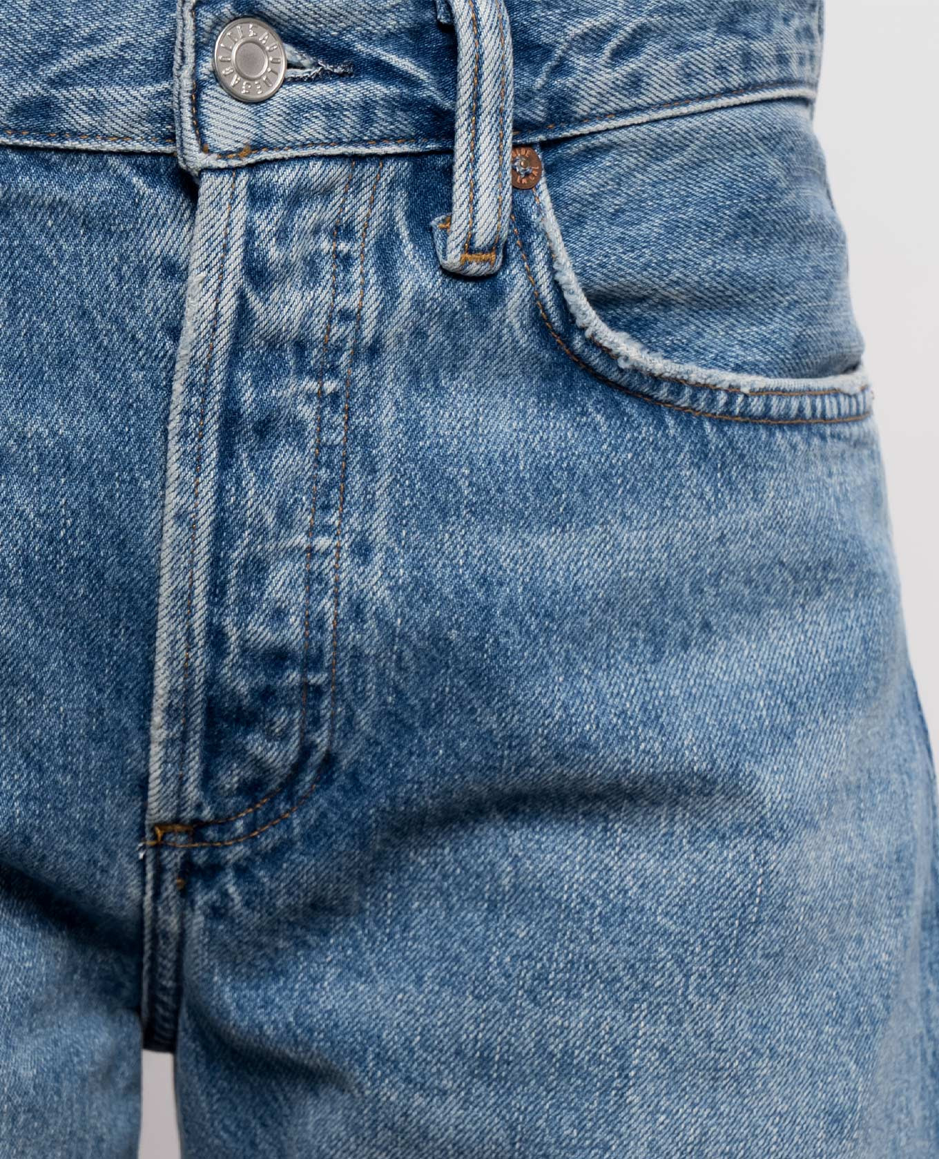 Blue jeans with a worn effect AGOLDE 5