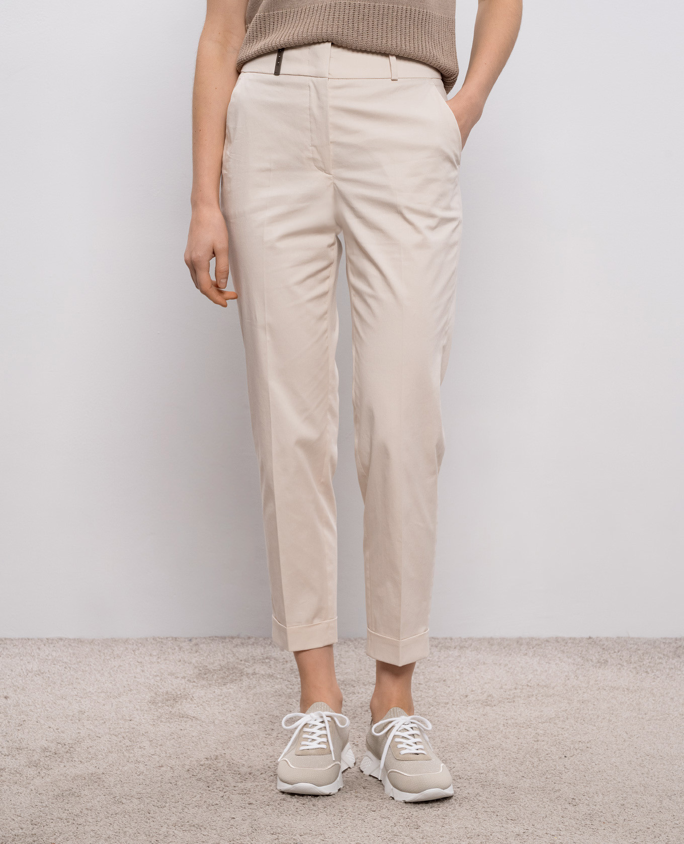 White pants with lapels Peserico 3