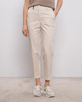 Peserico White pants with lapels A04629U01037
