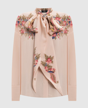 Etro Beige silk blouse with floral print WRIA007799SP11U