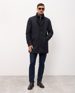 MooRER Blue down jacket IDEON IDEONSTP
