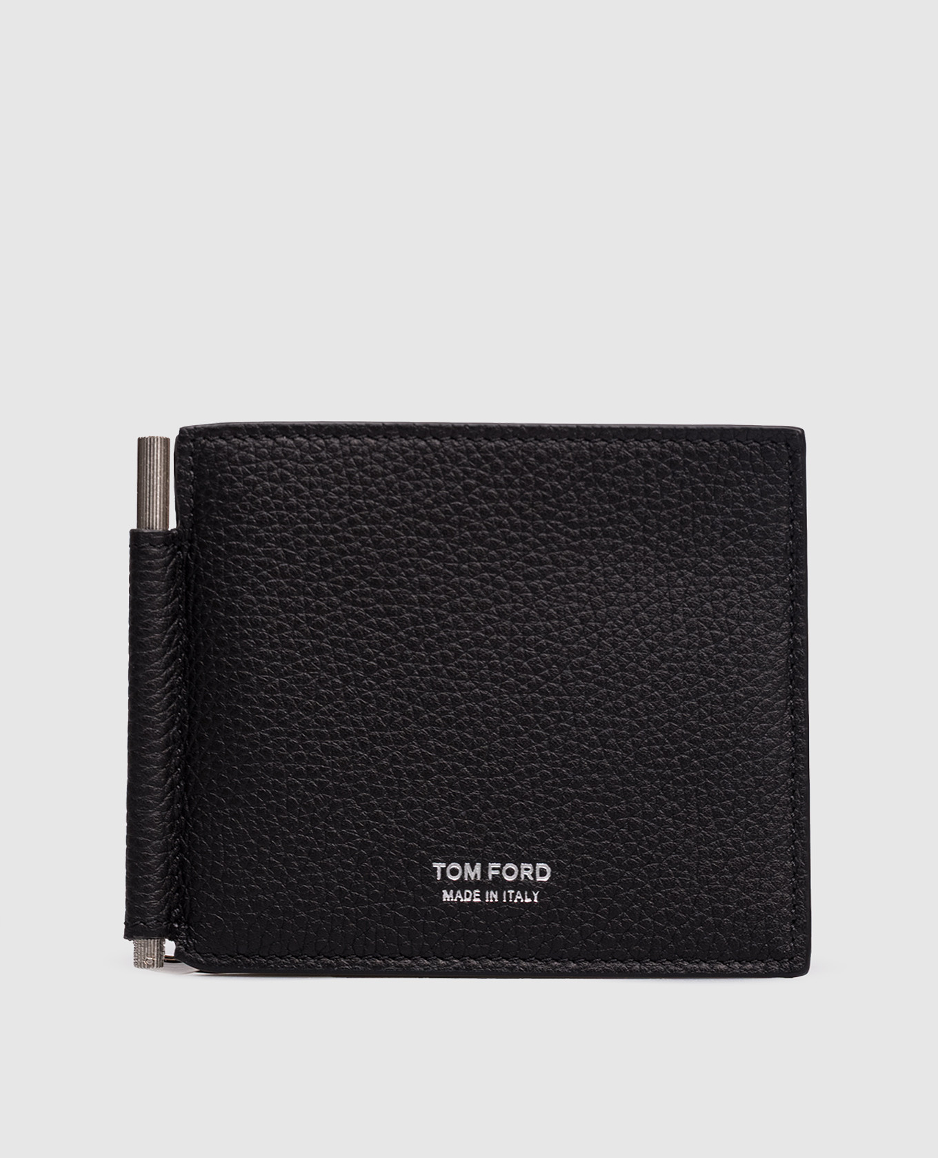 

Black leather cardholder with logo Tom Ford