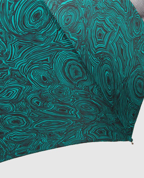 Fornasetti Green folding umbrella Serratura su Malachite OM104CL