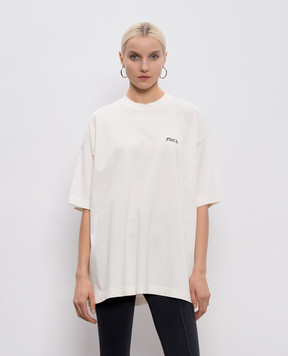 Vetements White T-shirt with print ME76TR188Vw