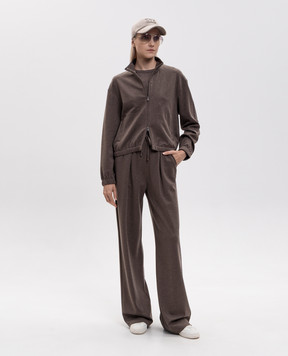 Max Mara DANCING brown sweatpants with silk MXMDANCING