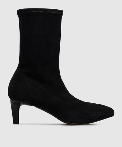 Schwarze Wildleder-Ankle-Boots SUZY