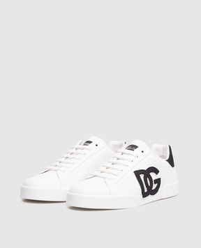 Dolce&Gabbana White leather sneakers with logo CS2395A0137