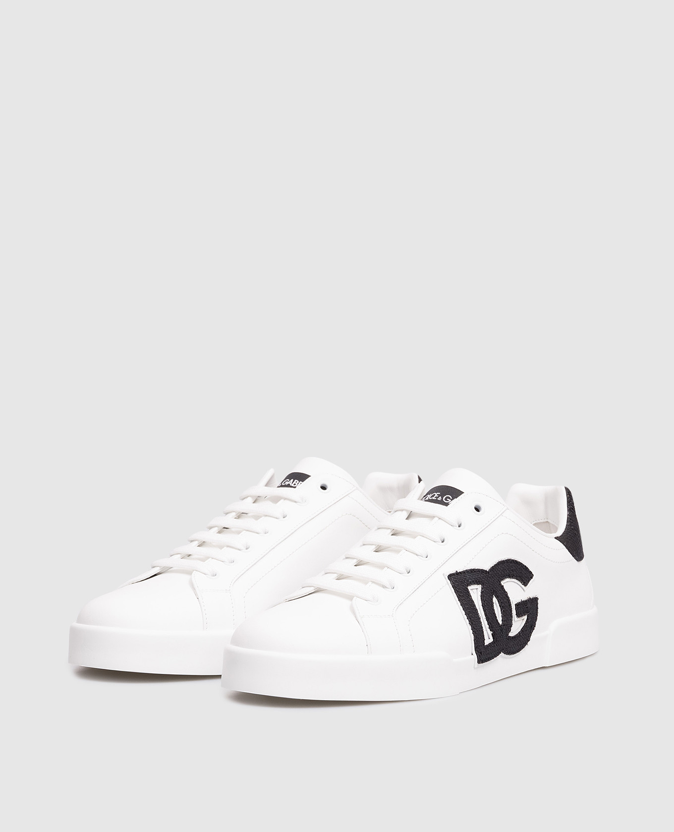 

White leather sneakers with logo Dolce&Gabbana