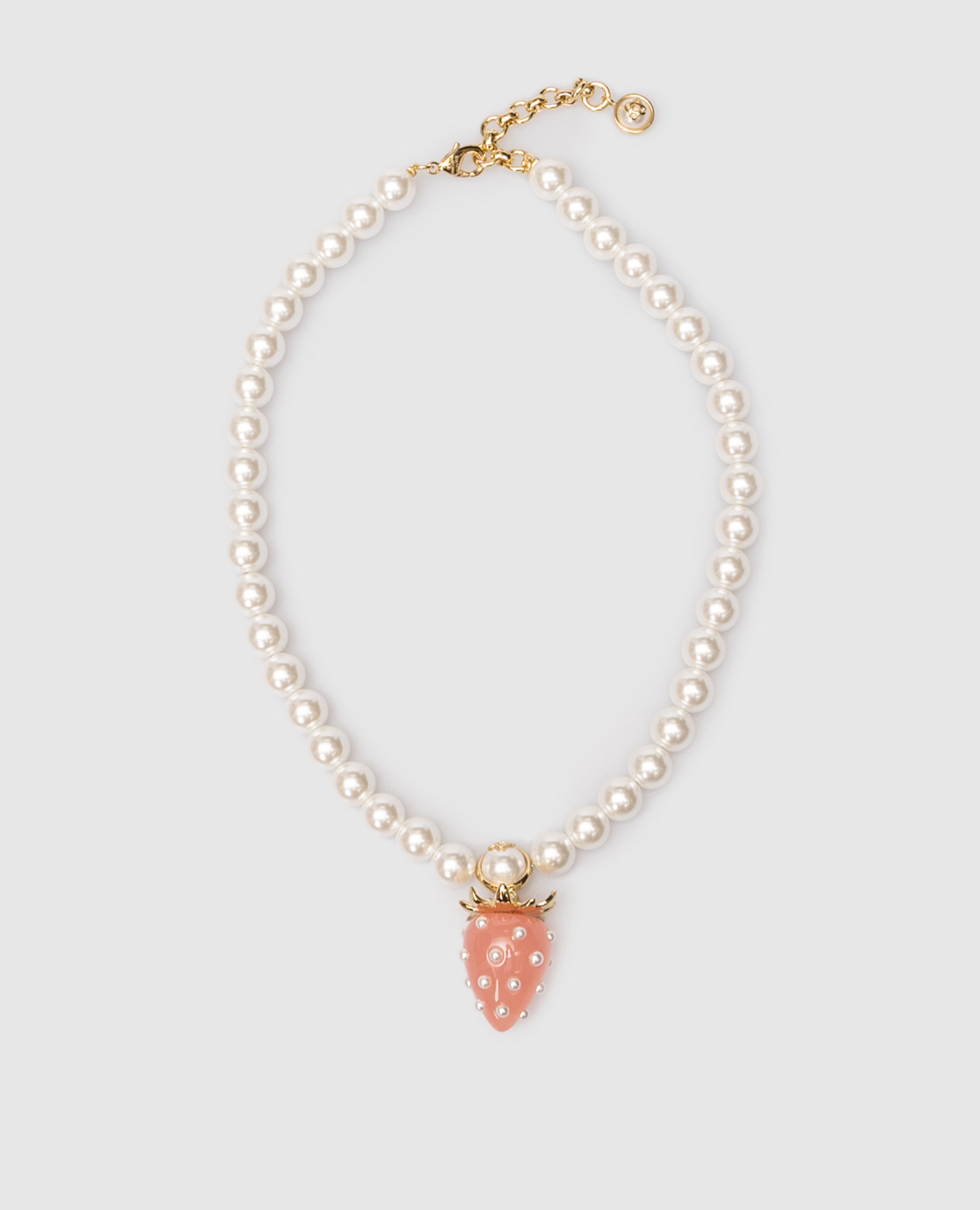 

White Strawberry necklace with gold plating Casablanca