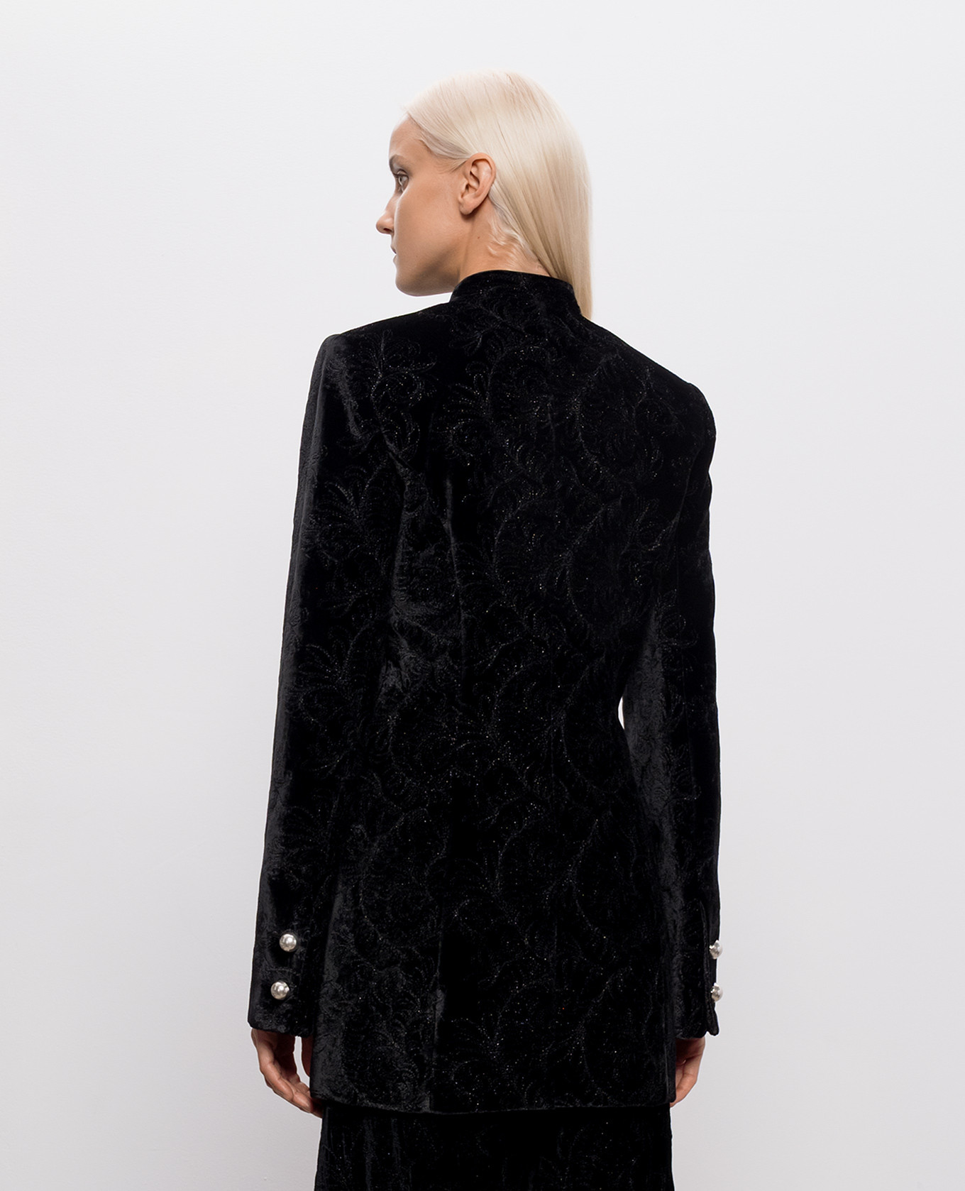 Yana Marsina black velvet jacket with silk Ann Demeulemeester 4