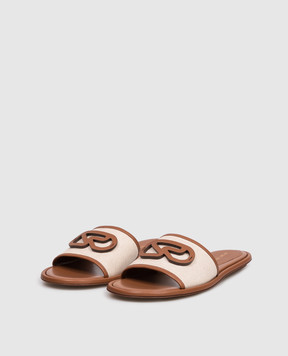 Sergio Rossi Beige Surge flip-flops B15350MFL432