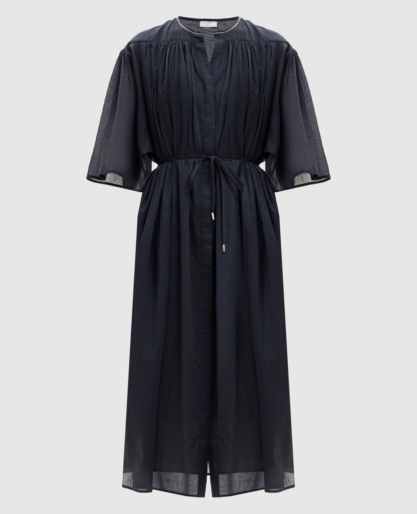 Blue midi shirt dress