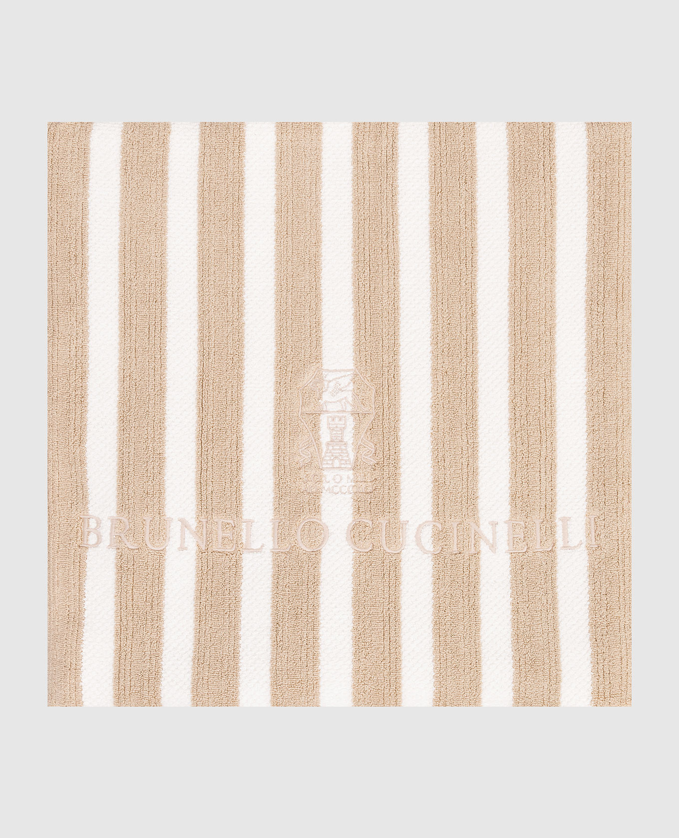 

Beige striped beach towel Brunello Cucinelli