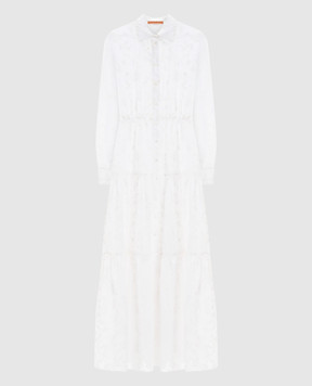 Ermanno Scervino Life White maxi shirt dress with embroidery D484Q611YIYI
