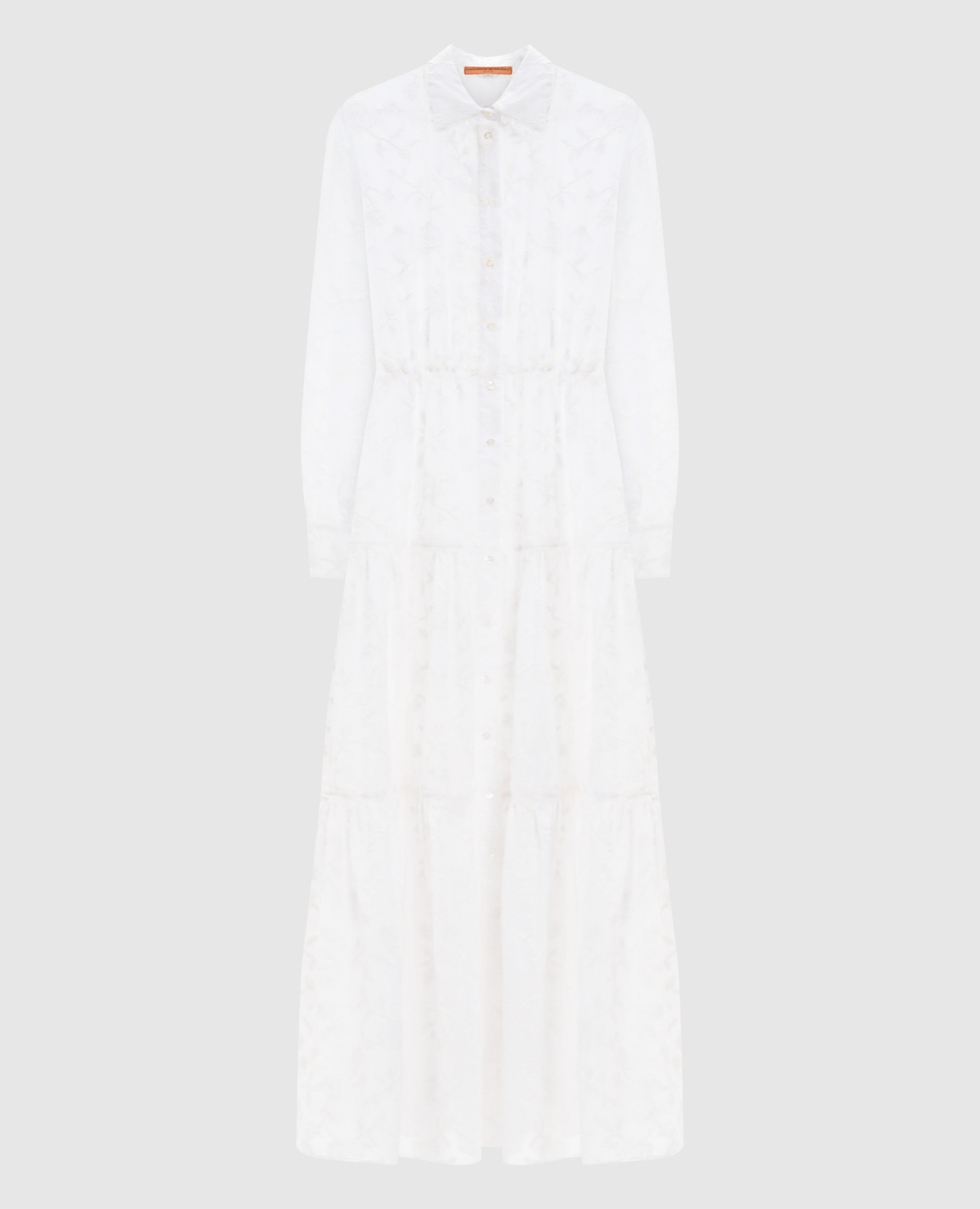 

White maxi shirt dress with embroidery Ermanno Scervino Life