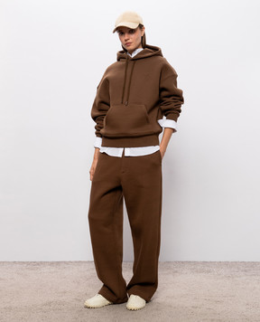 Ami Paris Brown insulated track pants UTR806749
