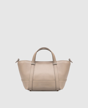 Peserico Beige leather tote bag with logo embossing S38382C0RCC831