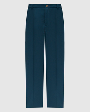 Versace Green wool trousers with logo 10188961A16732