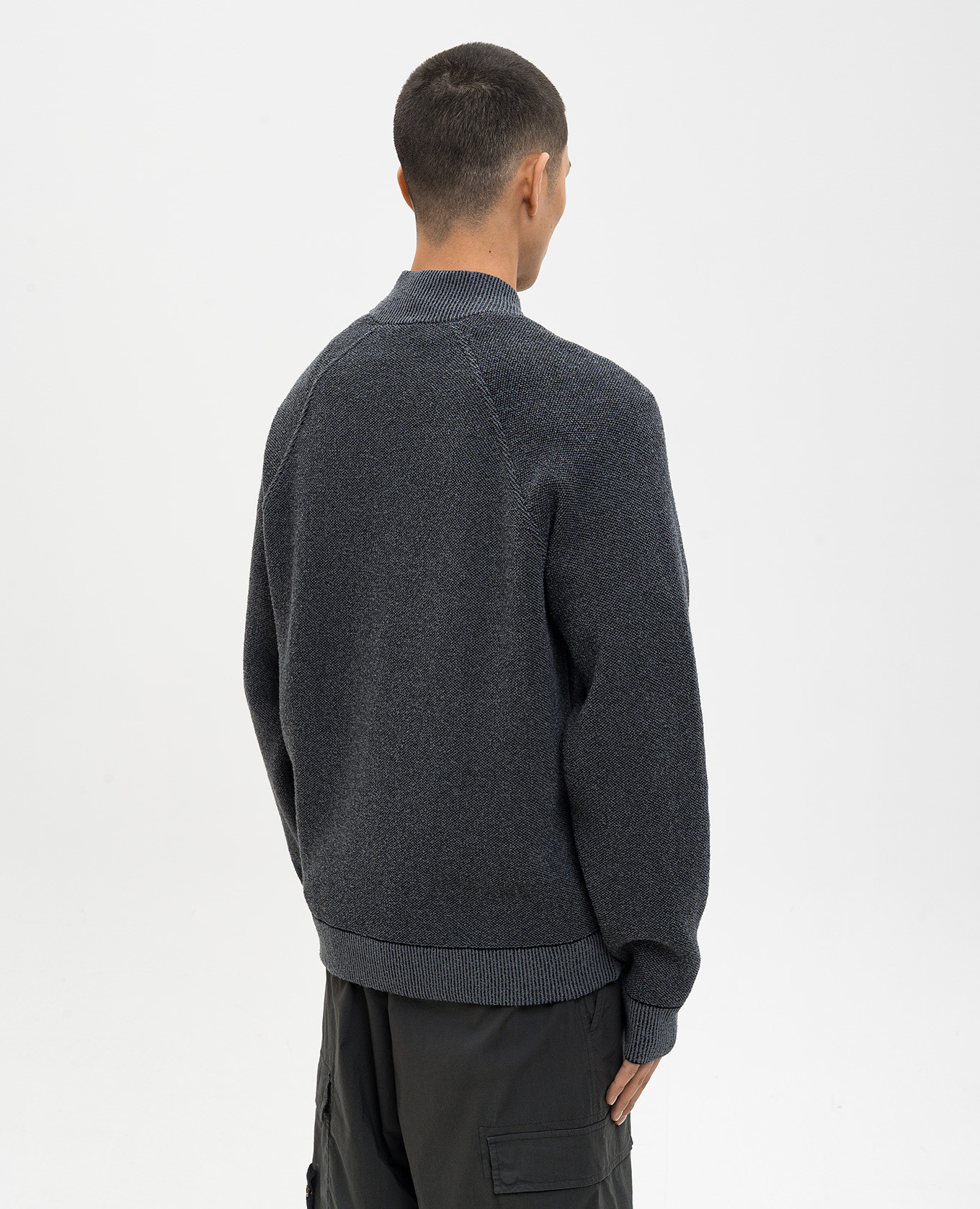 

Grey cardigan with logo patch Stone Island