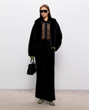 Fabio Gavazzi Black mink fur coat FG2280PIVR