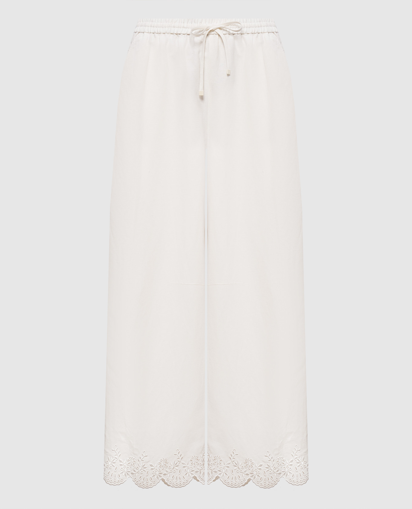 Pantalon en lin ivoire