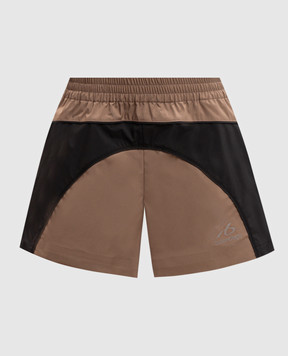 Balenciaga Brown shorts with logo print A002BCTUO41