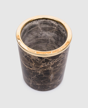 Treesseci Palace Marmo brown marble wastebasket PA65AEMGD