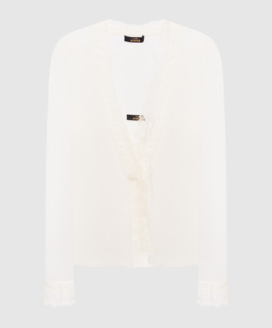Ivory blouse with lace