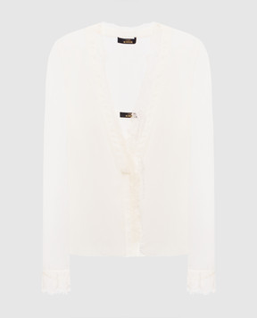 Twinset Ivory blouse with lace 262AP2282